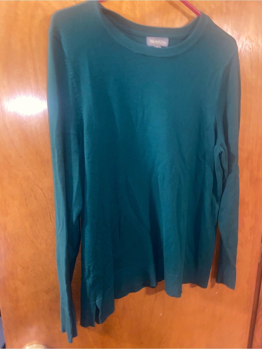 Style & Co Classic Green Long-Sleeve Lightweight Sweater Size XL